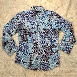 SOLD “346” Brooks Brothers Floral Blouse Button Down